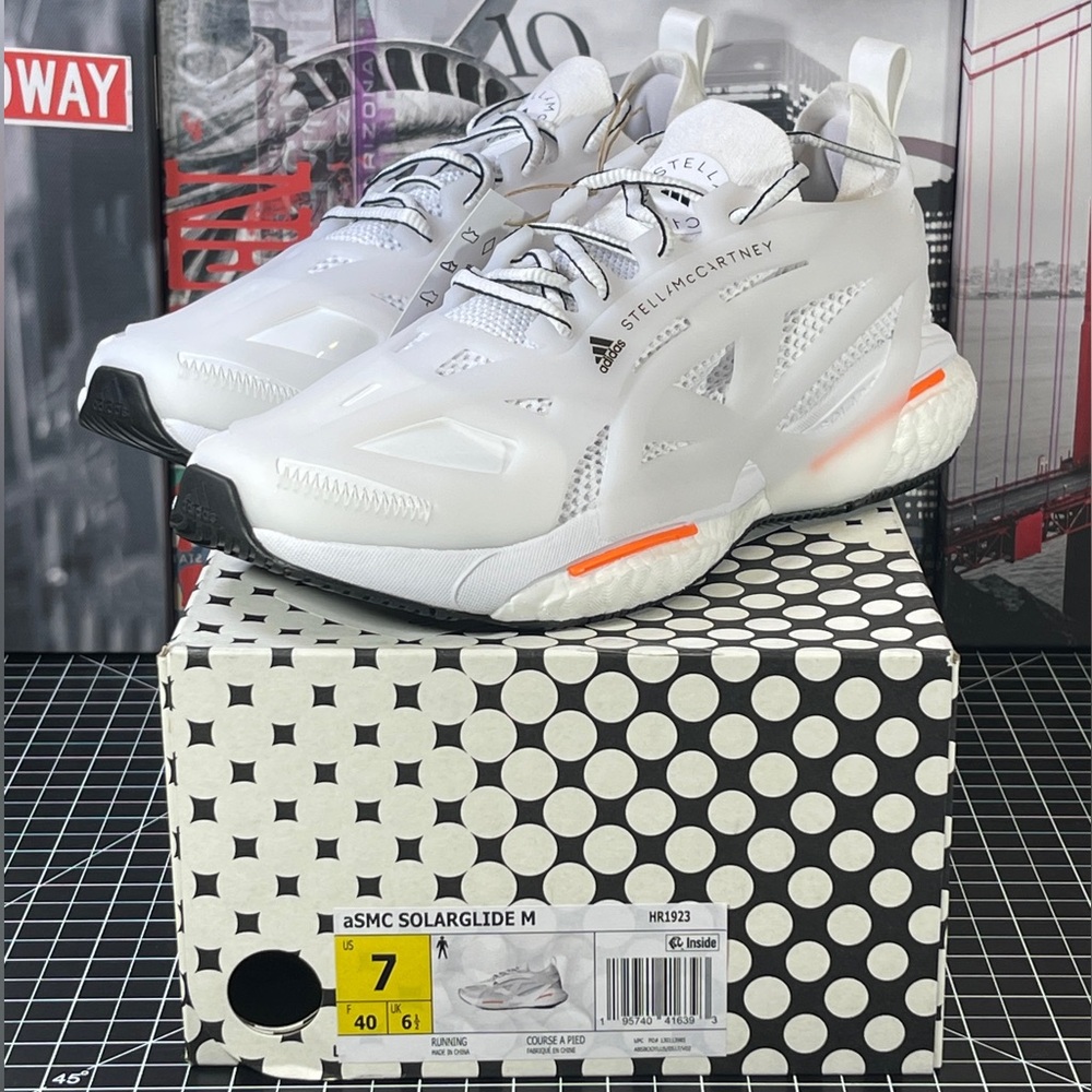 Adidas by Stella McCartney Solarglide White Shoes HR1923 MNS 7 / WMNS 8  NEW